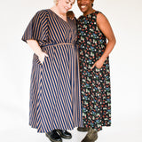 The Joan Dress in Navy Stripe - House of Flint