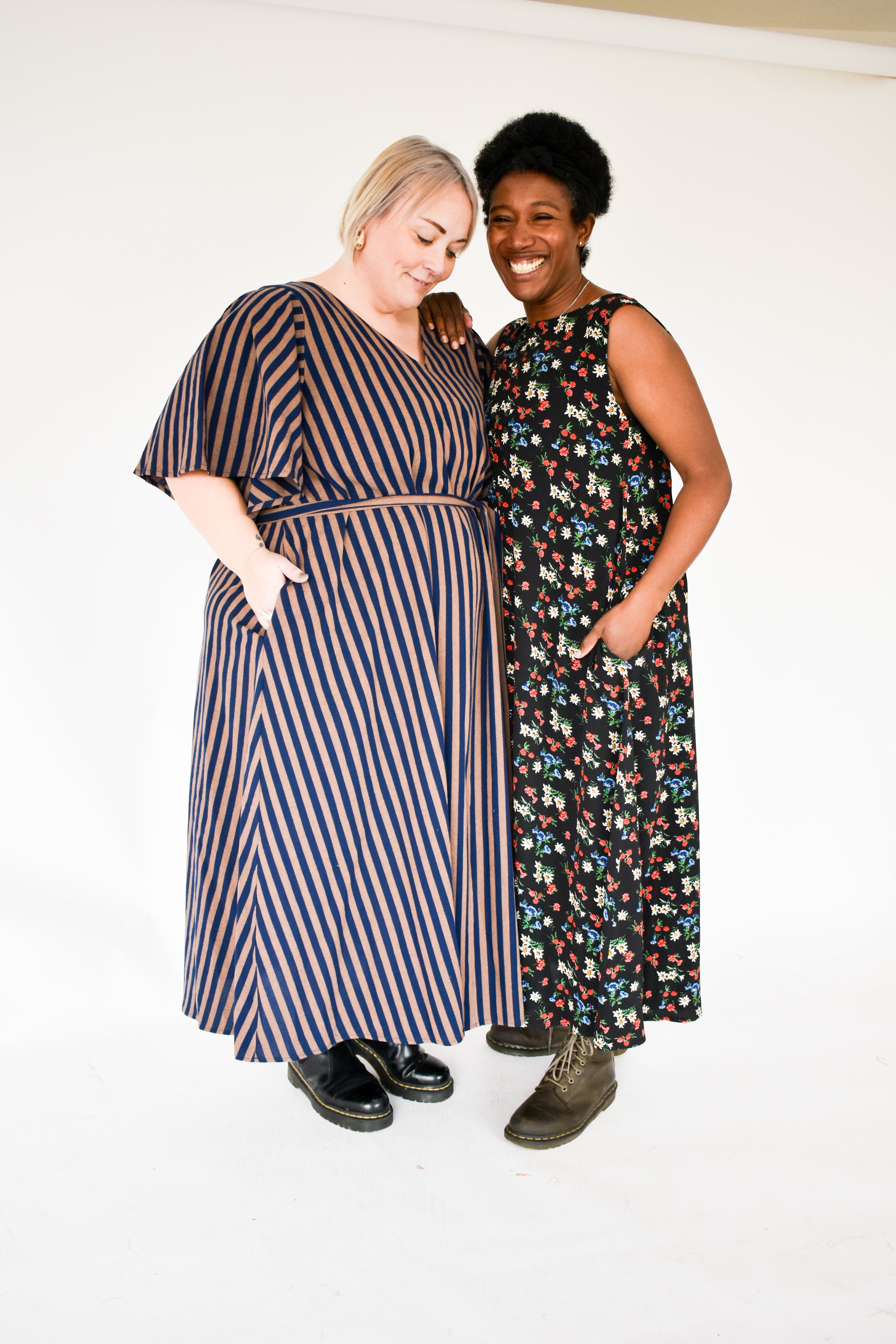 The Joan Dress in Navy Stripe - House of Flint