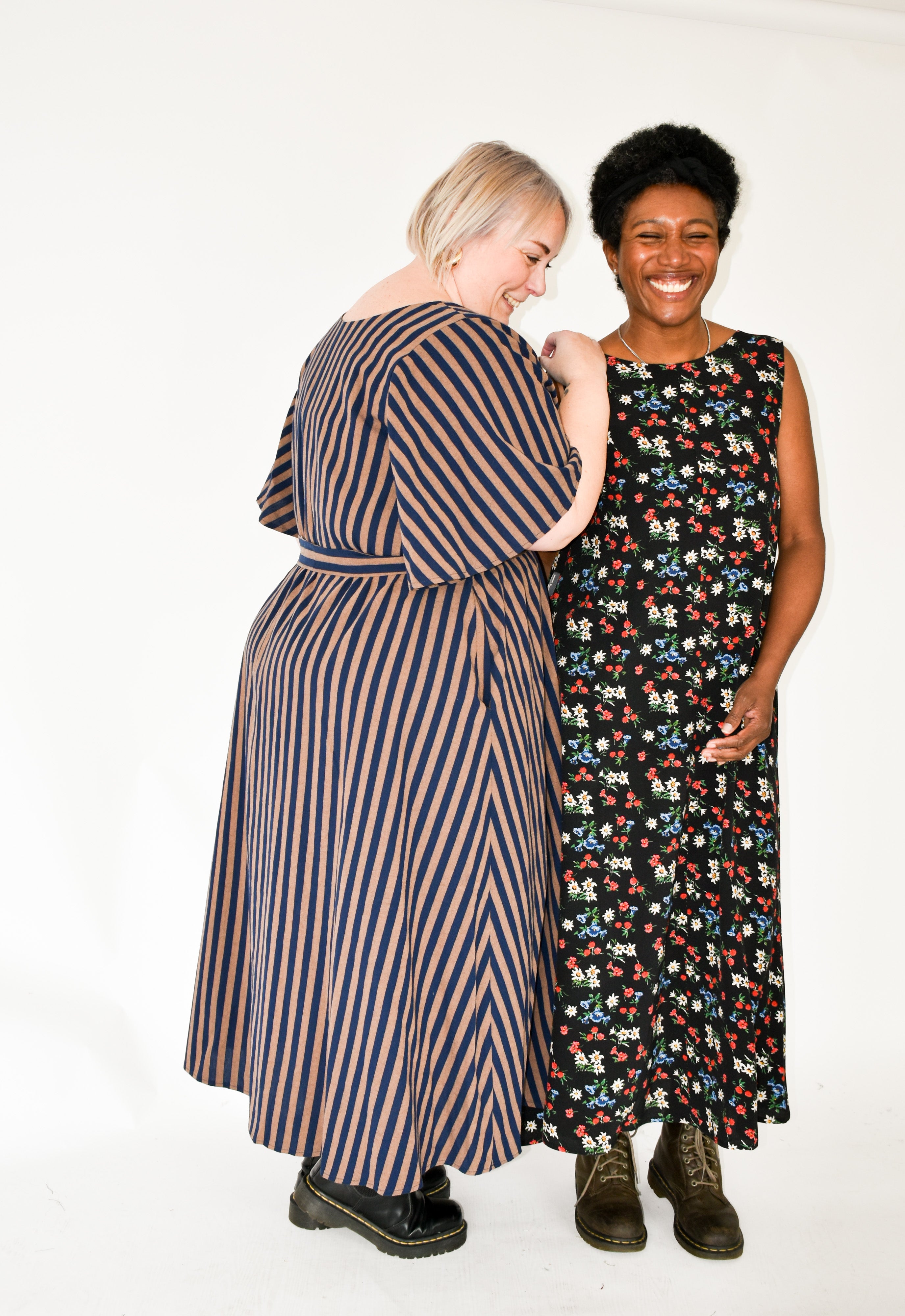 The Joan Dress in Midnight Flowers - House of Flint