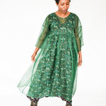The Everything Dress in Forest Green Silk Organza - House of Flint