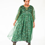 The Everything Dress in Forest Green Silk Organza - House of Flint
