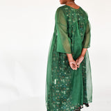 The Everything Dress in Forest Green Silk Organza - House of Flint