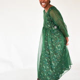 The Everything Dress in Forest Green Silk Organza - House of Flint