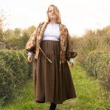 The Oak Skirt - Pink cross stitch cotton