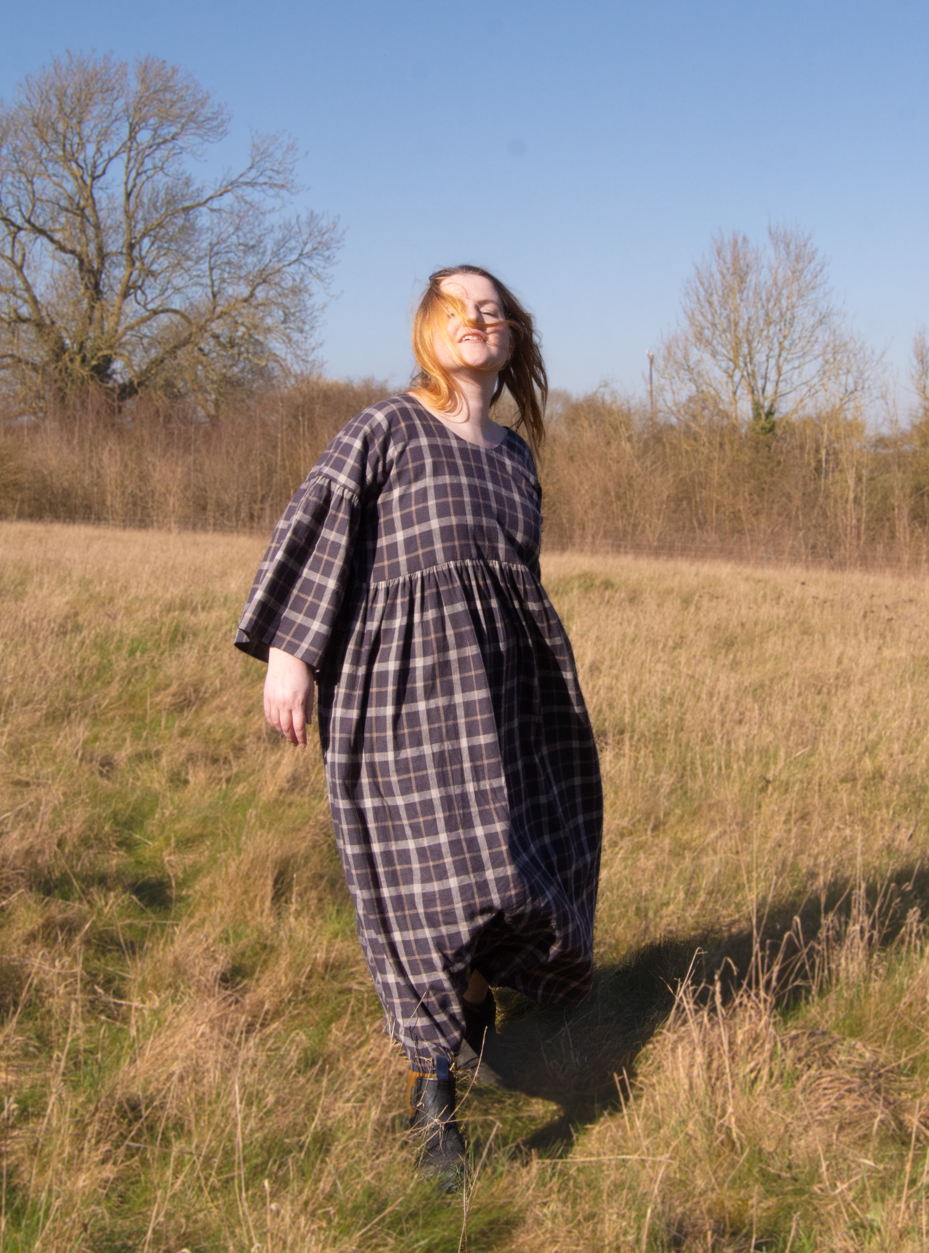 The Everything Dress in Brown Check - House of Flint