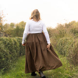 The Oak Skirt - Pink cross stitch cotton