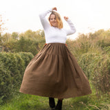 The Oak Skirt - Pink cross stitch cotton