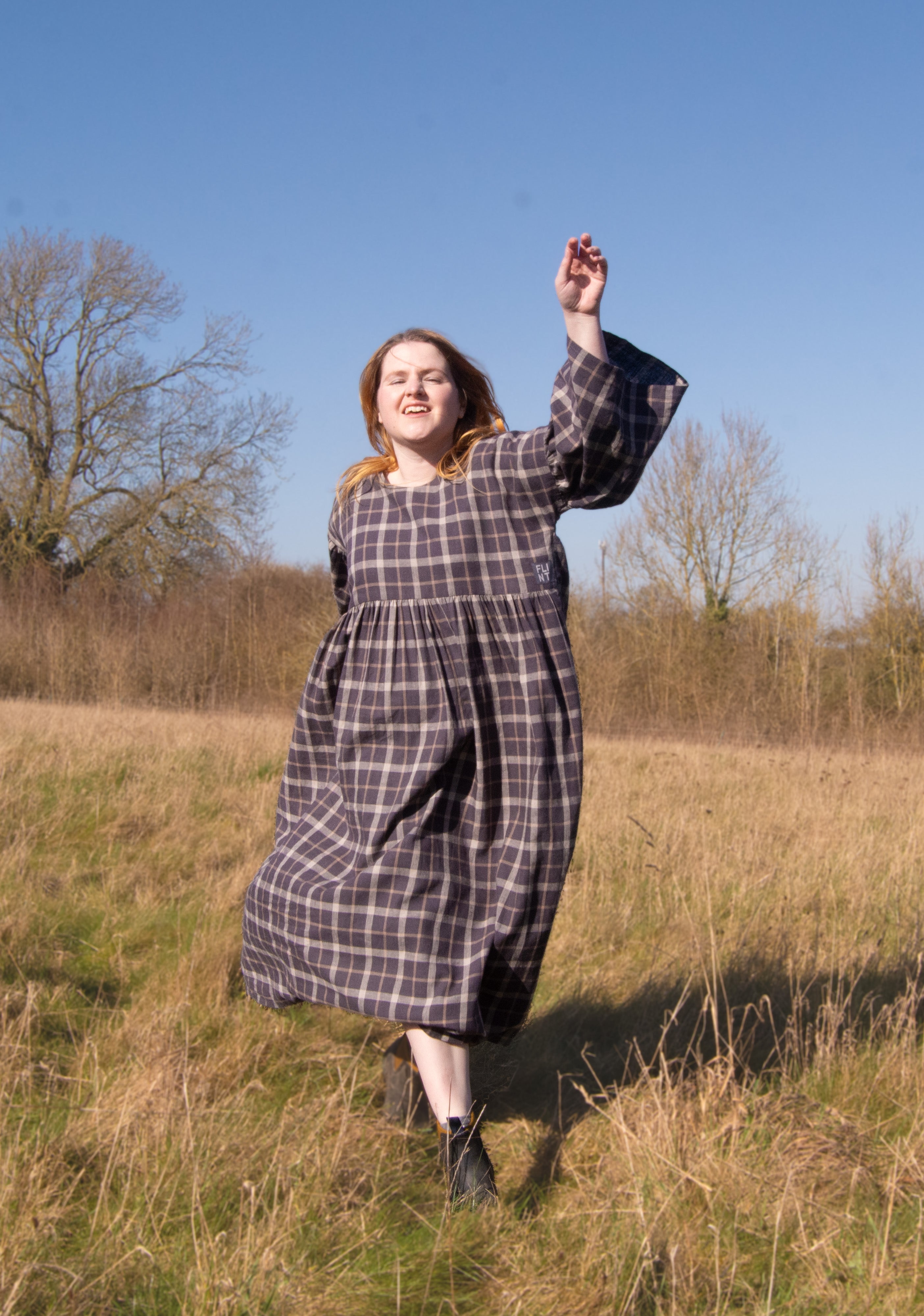 The Everything Dress in Brown Check - House of Flint
