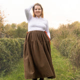 The Oak Skirt - Pink cross stitch cotton