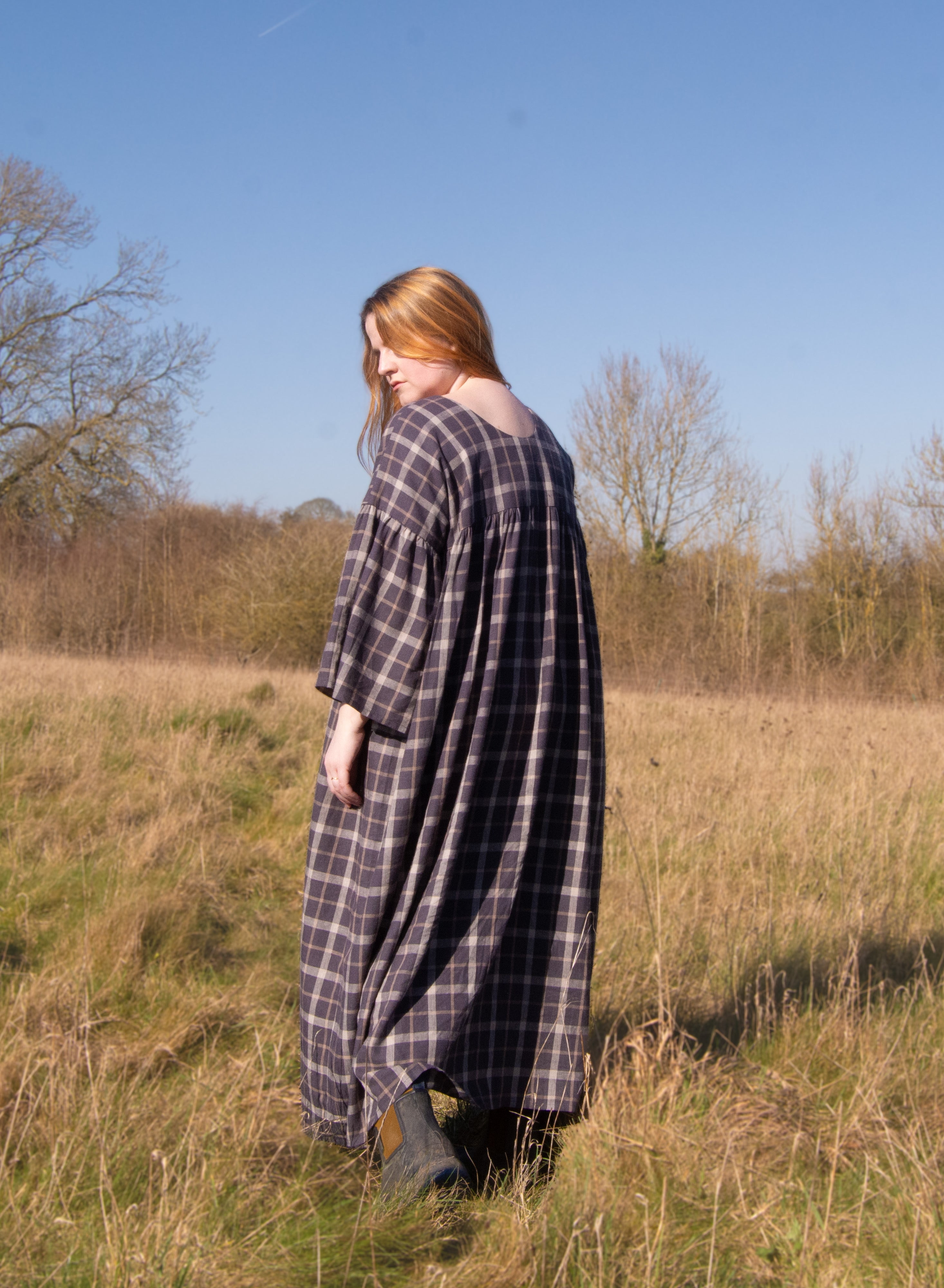 The Everything Dress in Brown Check - House of Flint