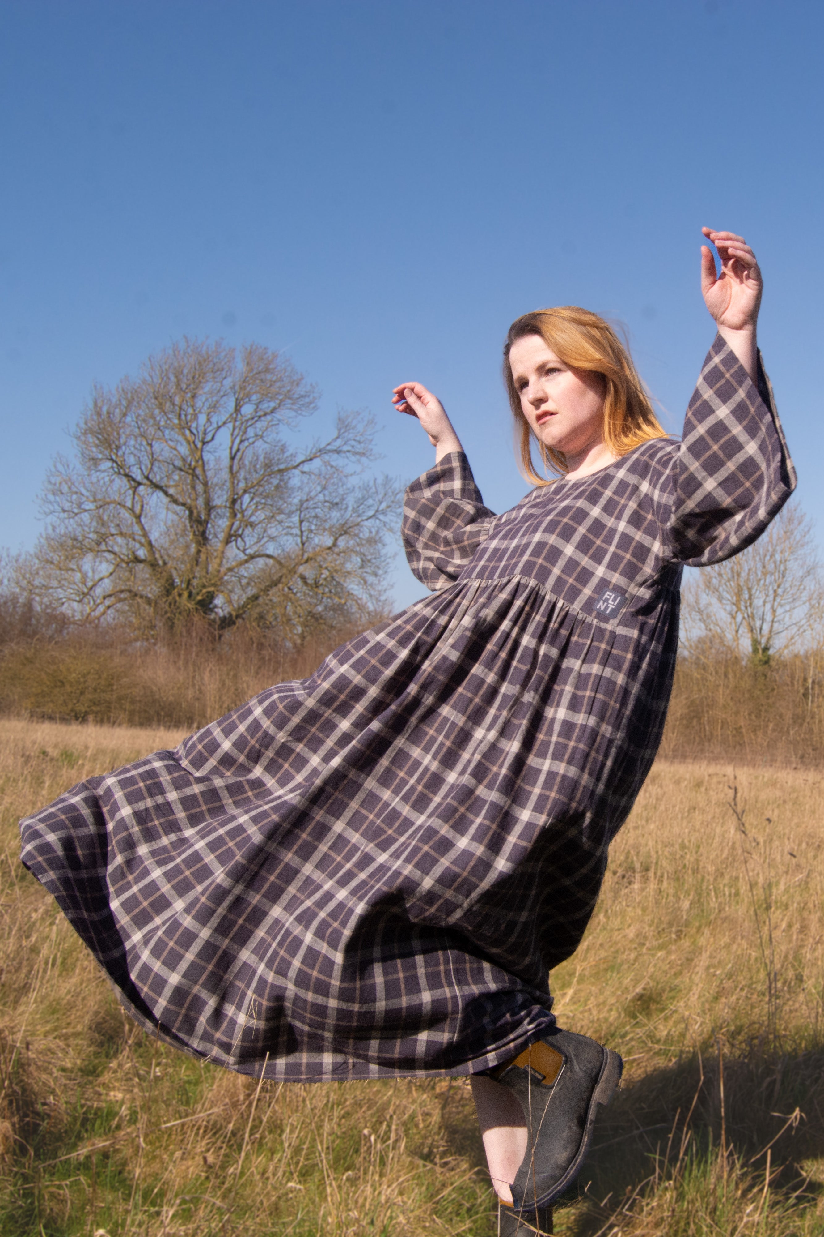 The Everything Dress in Brown Check - House of Flint