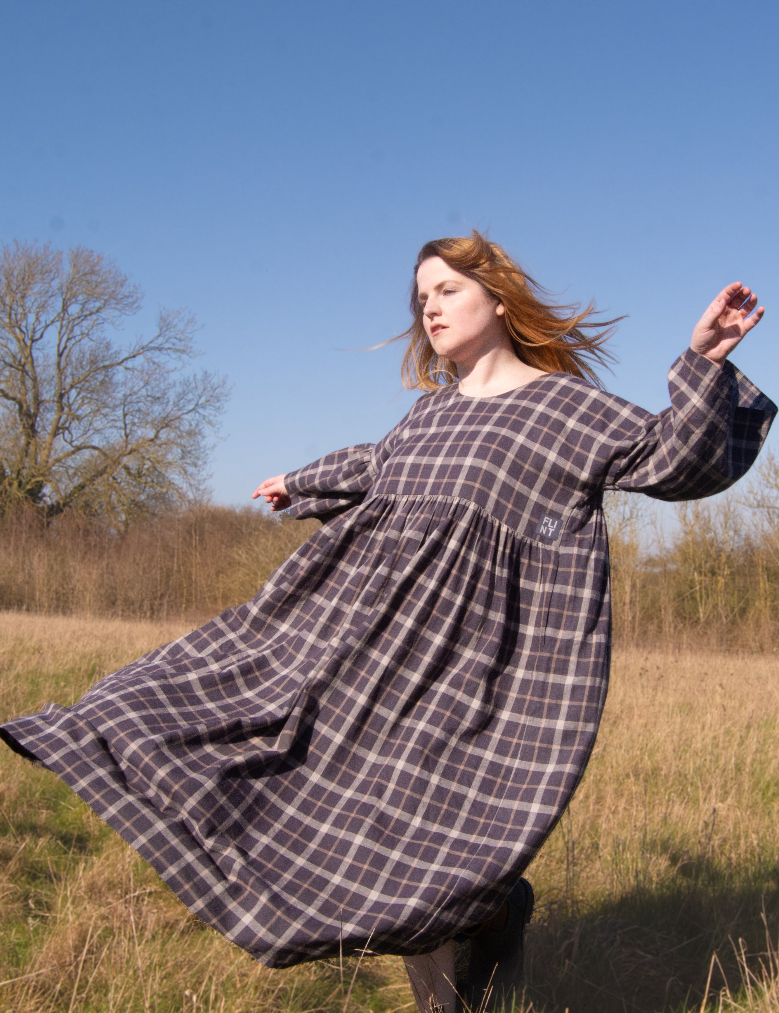 The Everything Dress in Brown Check - House of Flint