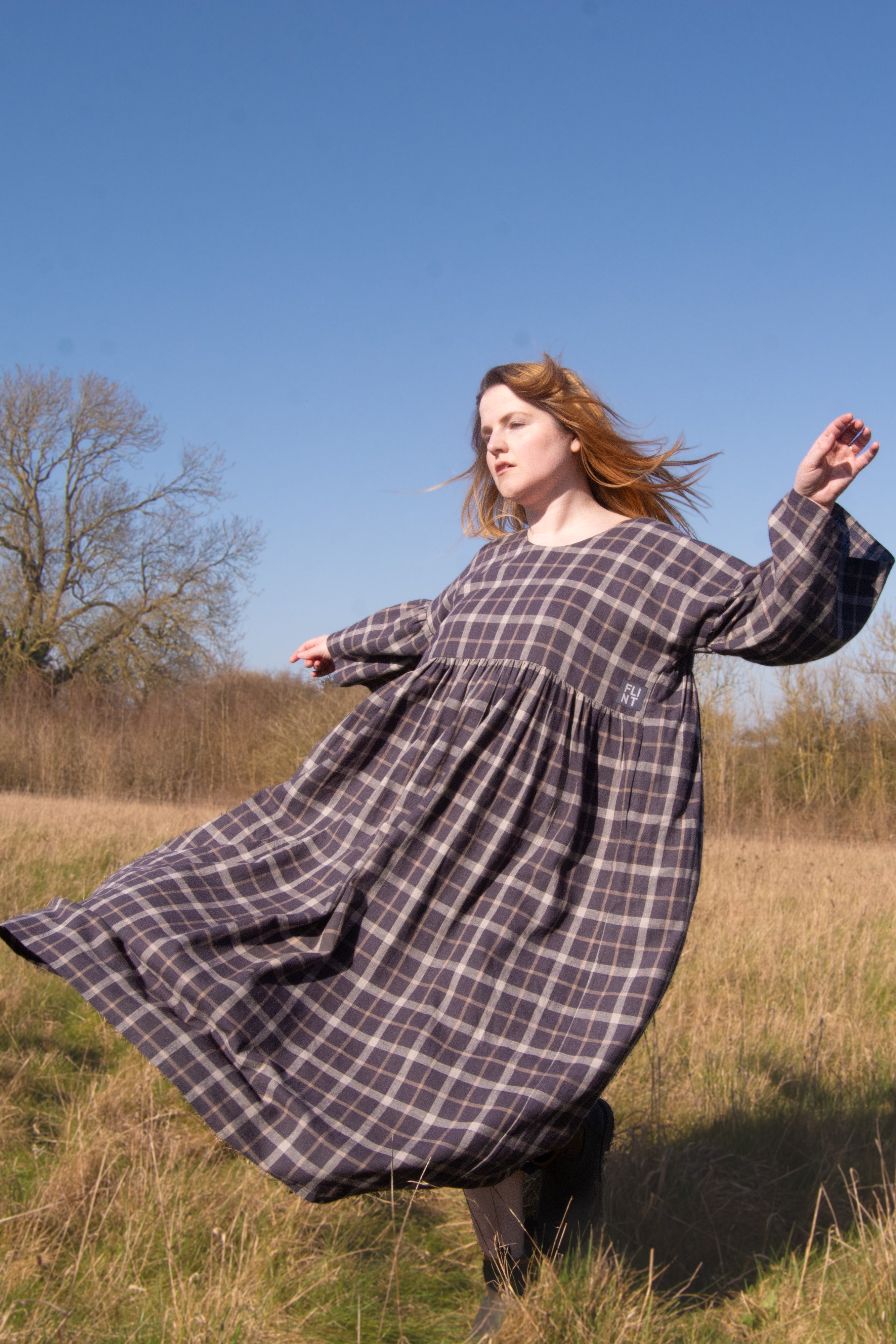 The Everything Dress in Brown Check - House of Flint