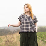 The Staple Tee in Brown Check - House of Flint