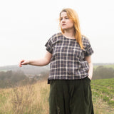 The Staple Tee in Brown Check - House of Flint