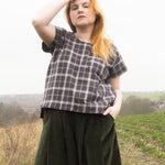 The Staple Tee in Brown Check - House of Flint