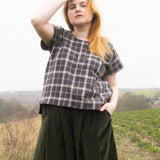 The Staple Tee in Brown Check - House of Flint