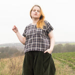 The Staple Tee in Brown Check - House of Flint