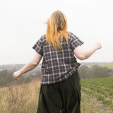 The Staple Tee in Brown Check - House of Flint