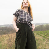 The Staple Tee in Brown Check - House of Flint