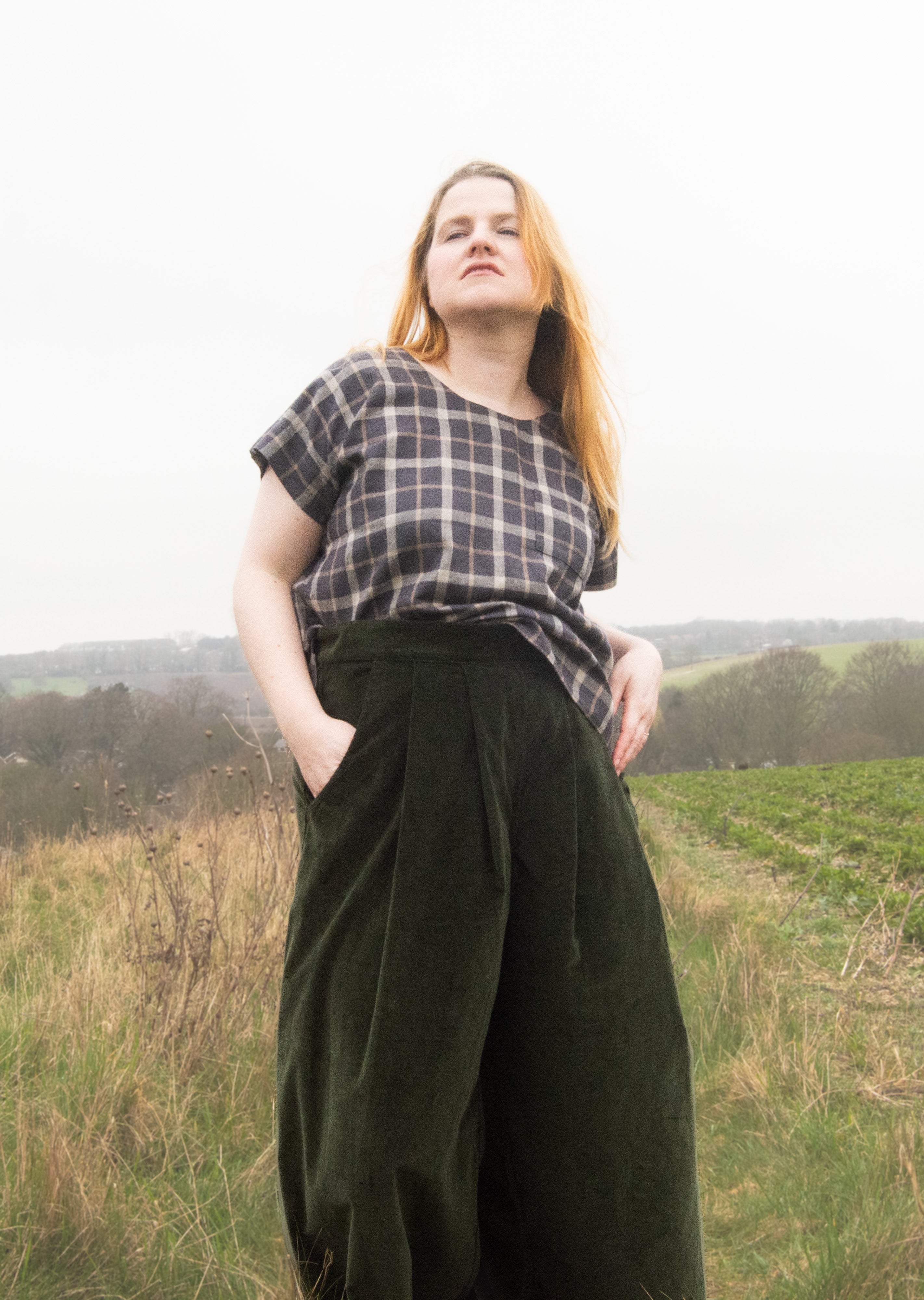 The Staple Tee in Brown Check - House of Flint