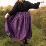 The Oak Skirt - Purple check