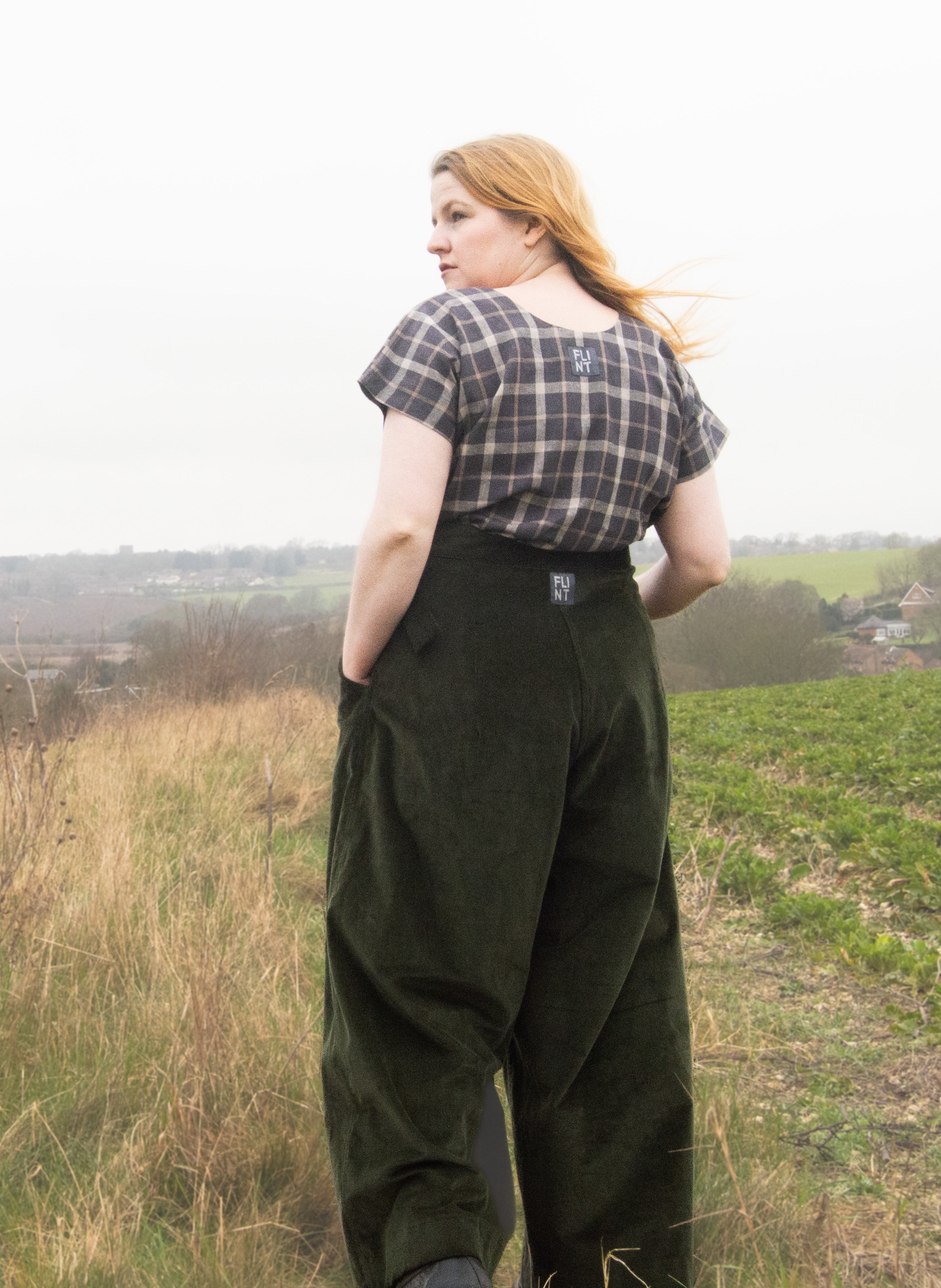 The Staple Tee in Brown Check - House of Flint
