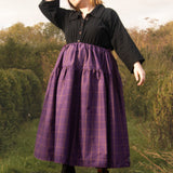 The Oak Skirt - Purple check