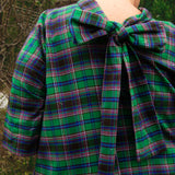 The Reversible Dress - Green tartan cotton flannel