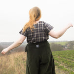 The Staple Tee in Brown Check - House of Flint