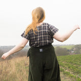 The Staple Tee in Brown Check - House of Flint