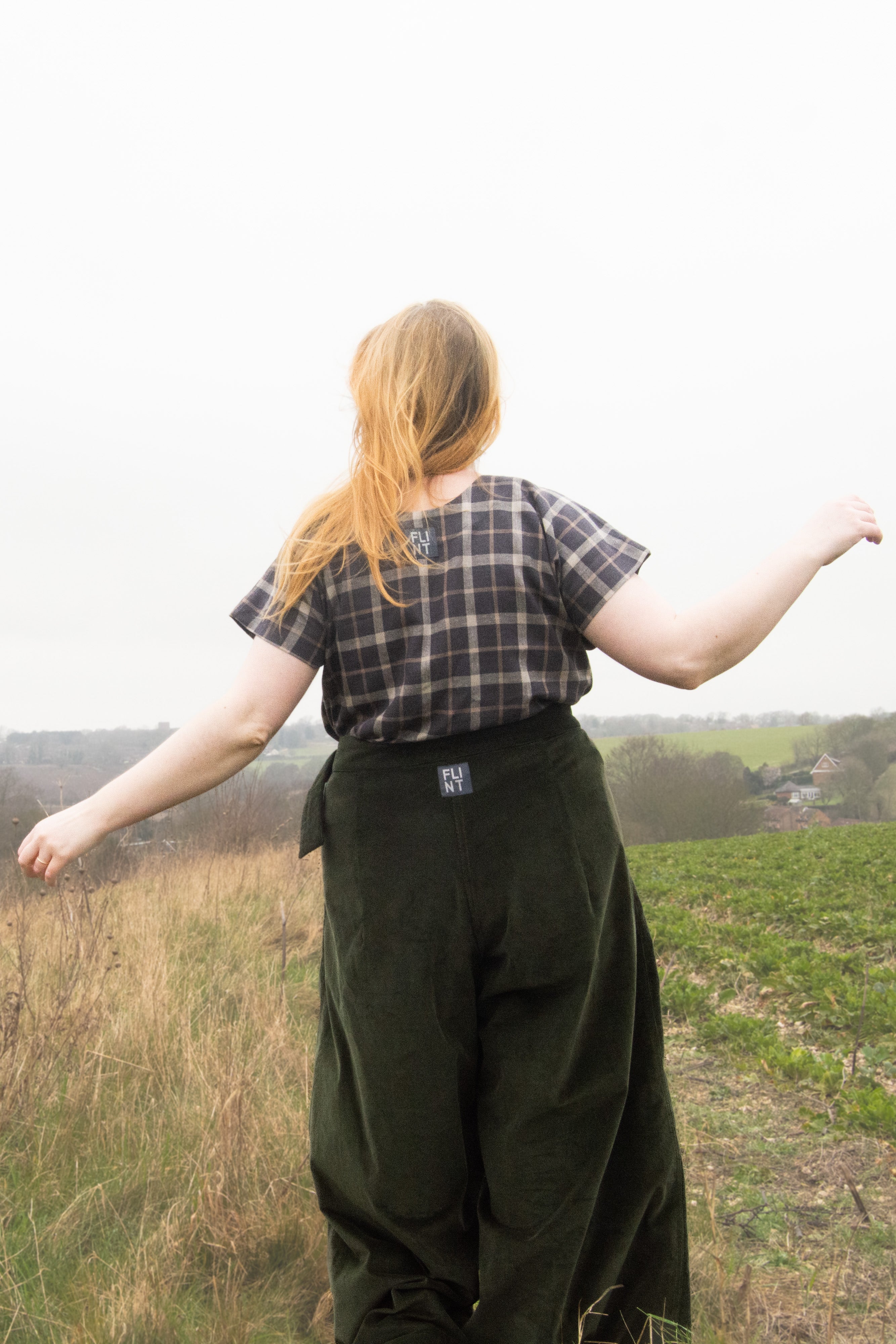 The Staple Tee in Brown Check - House of Flint