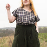 The Staple Tee in Brown Check - House of Flint