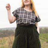 The Staple Tee in Brown Check - House of Flint