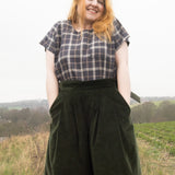 The Staple Tee in Brown Check - House of Flint