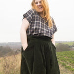 The Staple Tee in Brown Check - House of Flint