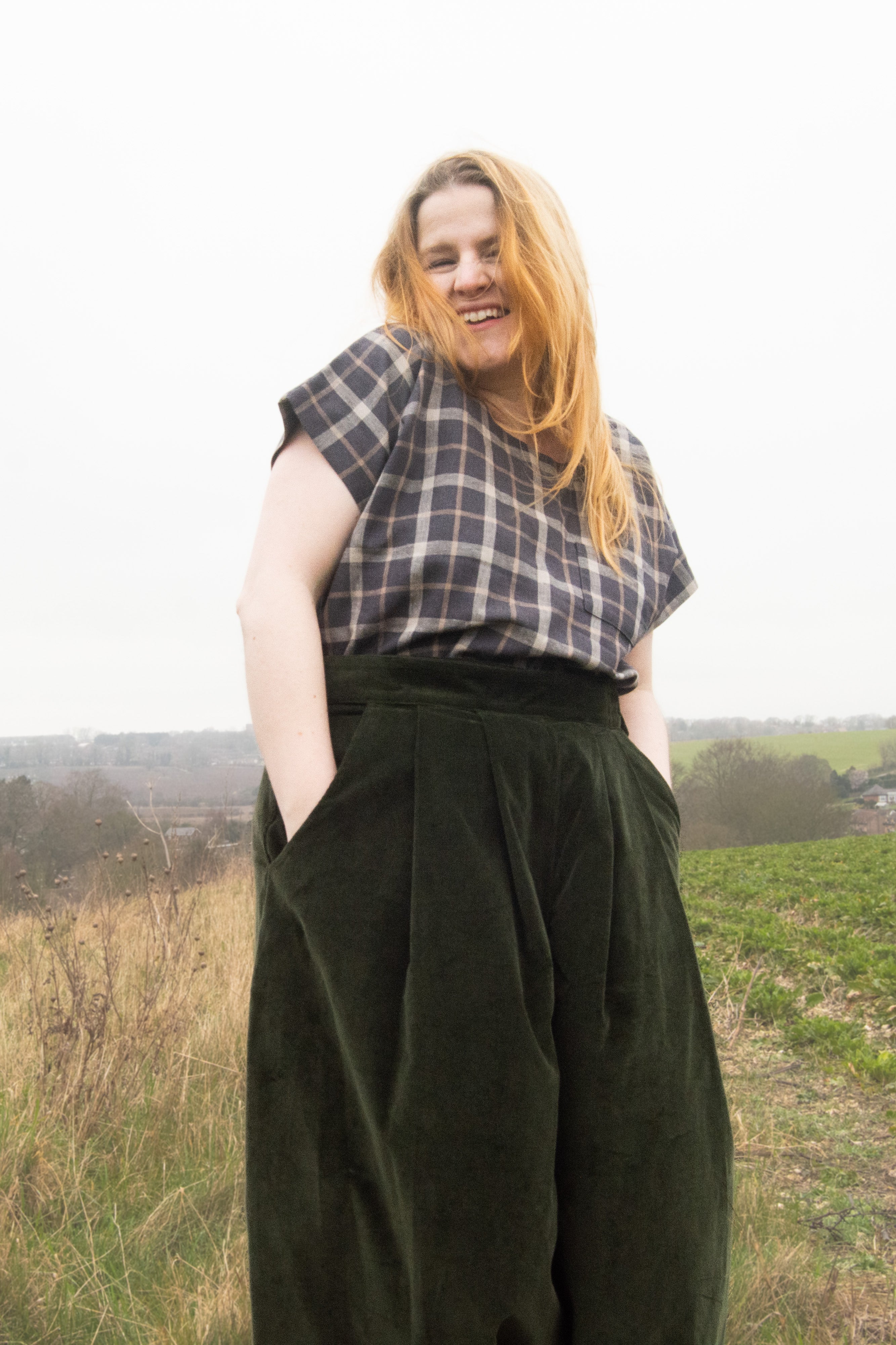 The Staple Tee in Brown Check - House of Flint