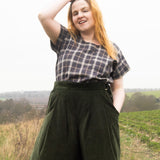 The Staple Tee in Brown Check - House of Flint