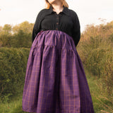 The Oak Skirt - Purple check