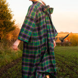 The Reversible Dress - Green tartan cotton flannel