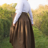 The Oak Skirt - Pink cross stitch cotton