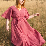 The Joan Dress in Red/Pink Gingham