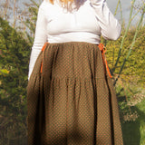 The Oak Skirt - Pink cross stitch cotton
