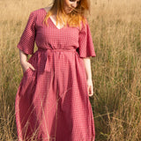 The Joan Dress in Red/Pink Gingham