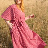 The Joan Dress in Red/Pink Gingham