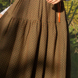 The Oak Skirt - Pink cross stitch cotton