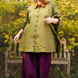 The Good Life Shirt in Sage linen
