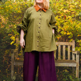 The Good Life Shirt in Sage linen