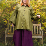 The Good Life Shirt in Sage linen