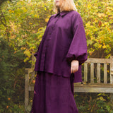 The Good Life Shirt in Fig linen